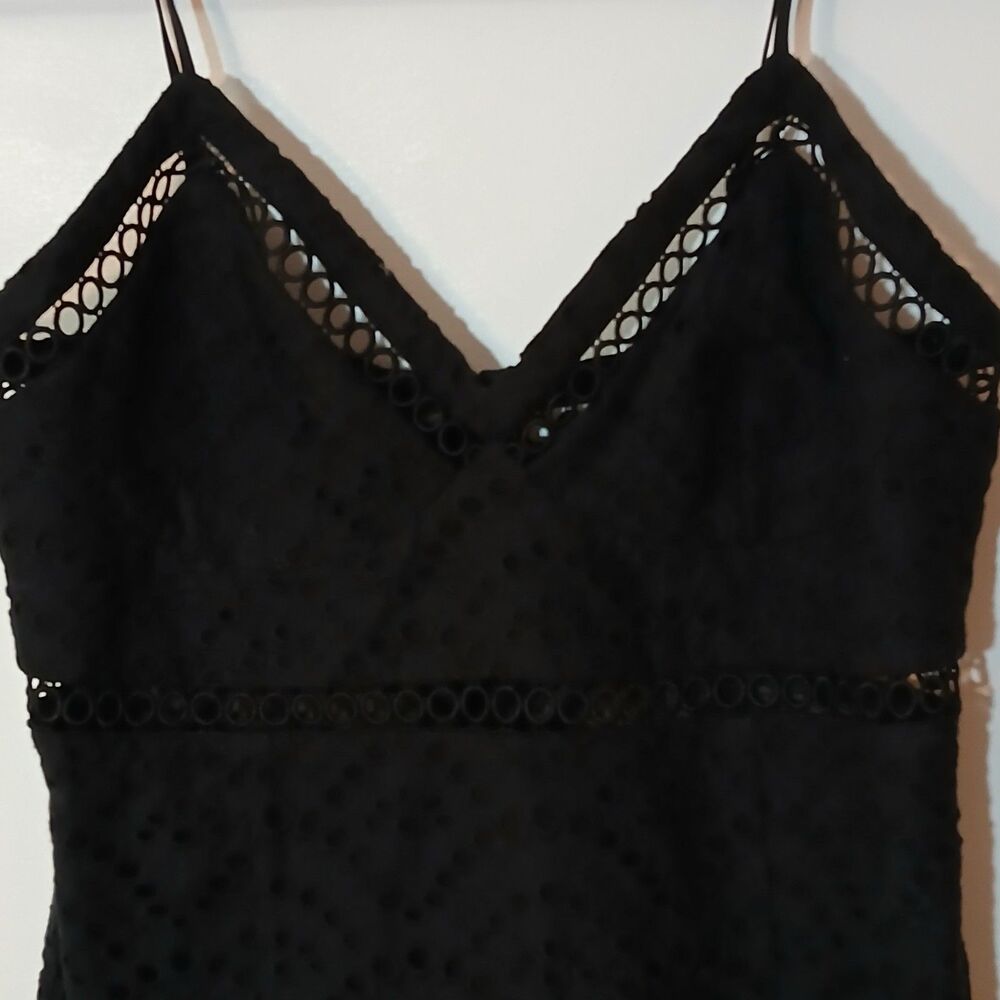 Bardot Sofia Womens Size 8/M Black Eyelet Lace Embroidered Cocktail Party Dress - Picture 3 of 14